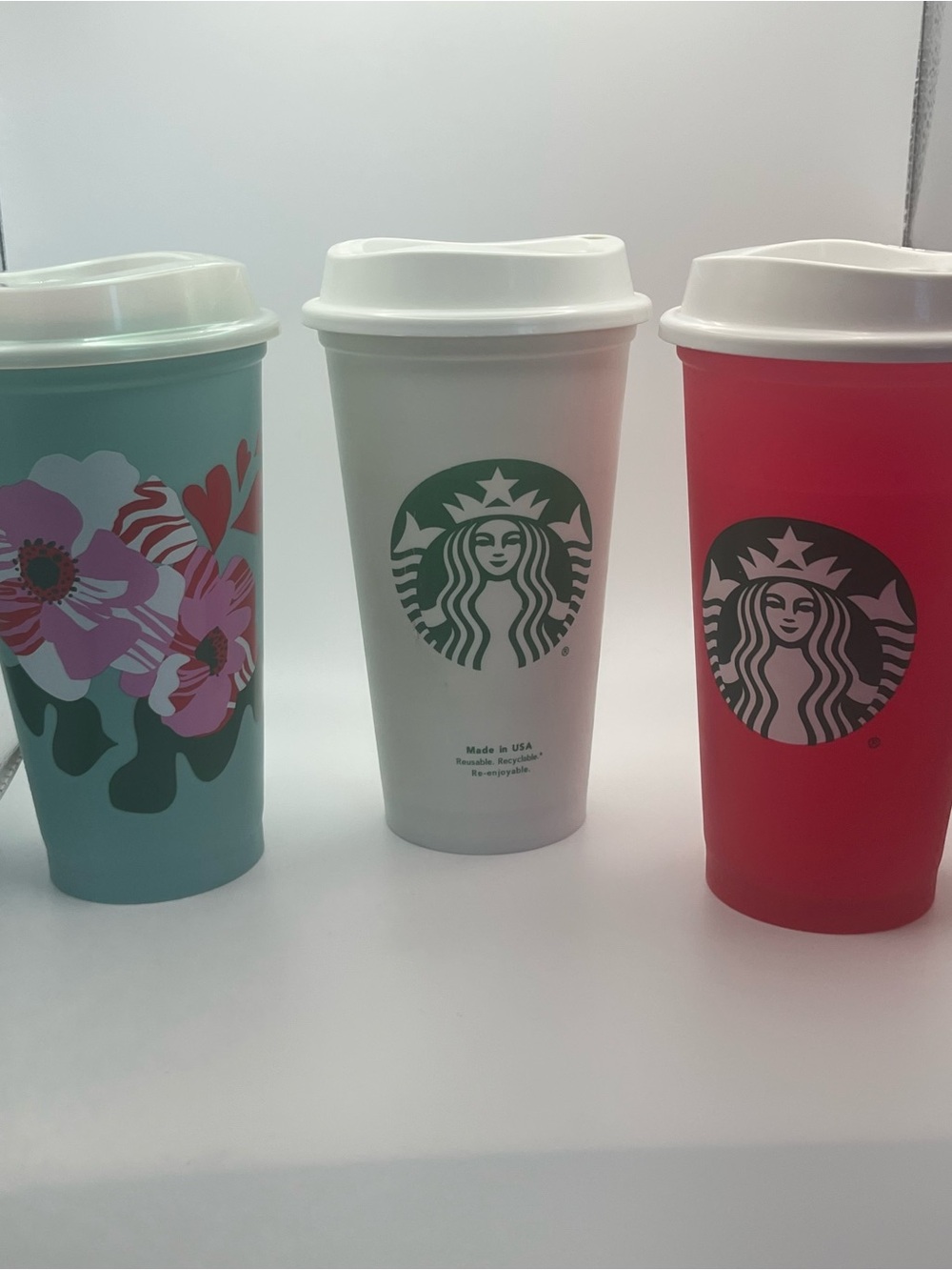 Lot of 3 Starbucks Reusable Tumblers